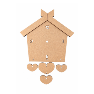 Wooden MDF Clock Kit – House Design