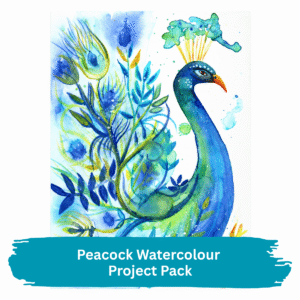 Peacock Watercolour Project Pack – £7